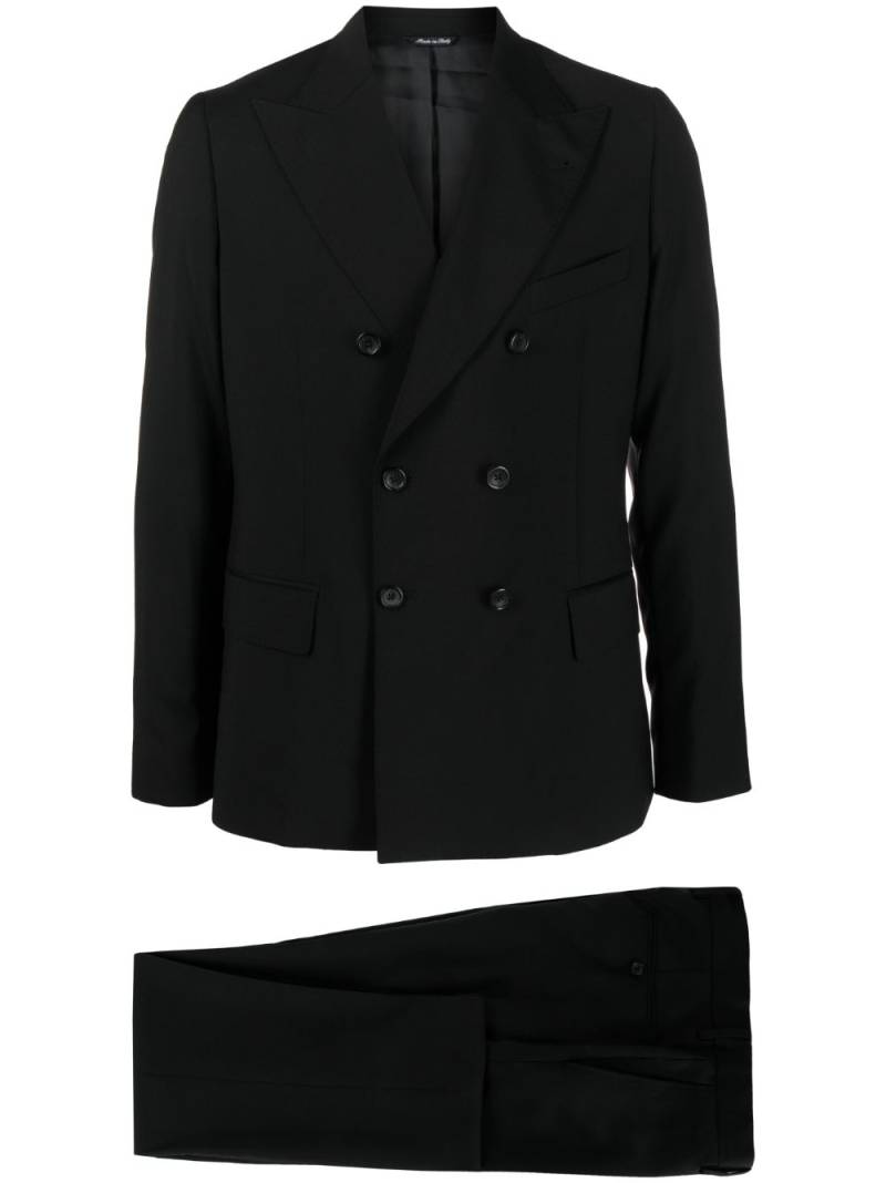 ERALDO peak-lapel wool double-breasted suit - Black von ERALDO