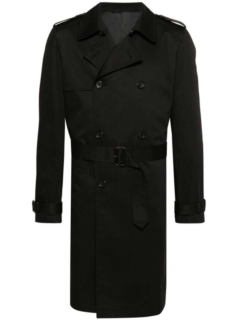 ERALDO twill double-breasted trench coat - Black von ERALDO