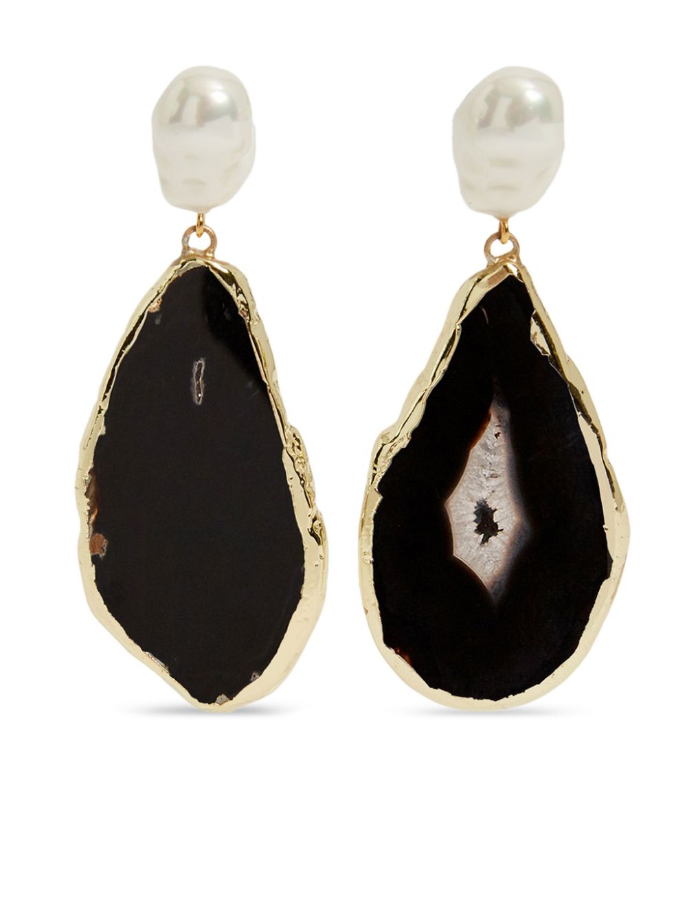 ERDEM Stone drop earrings - Black von ERDEM