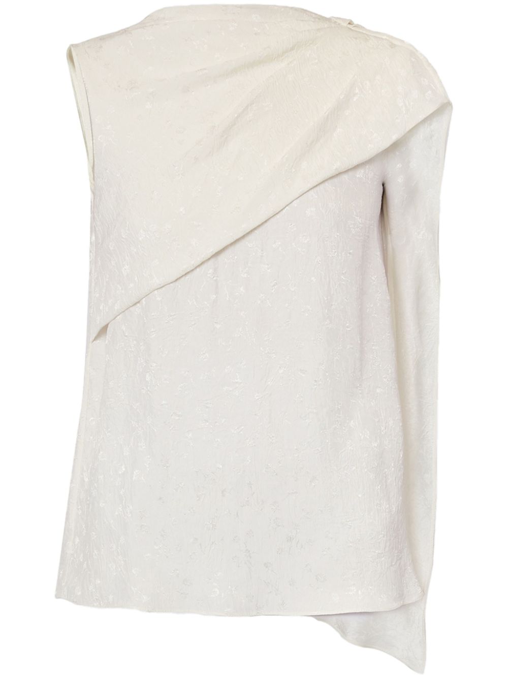 ERDEM asymmetric-design draped blouse - Neutrals von ERDEM