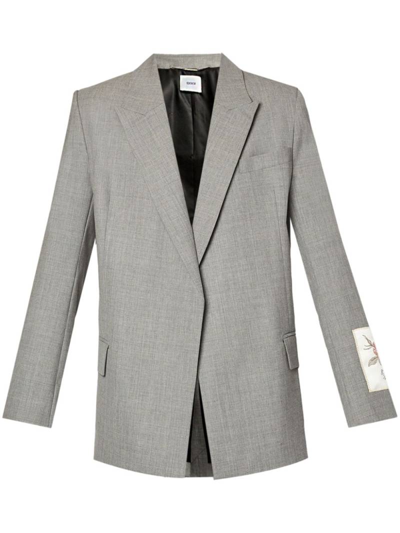 ERDEM belted wrap blazer - Grey von ERDEM