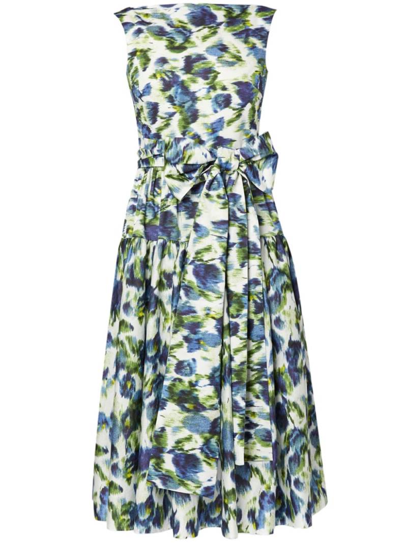 ERDEM floral-print bow-detail midi dress - White von ERDEM