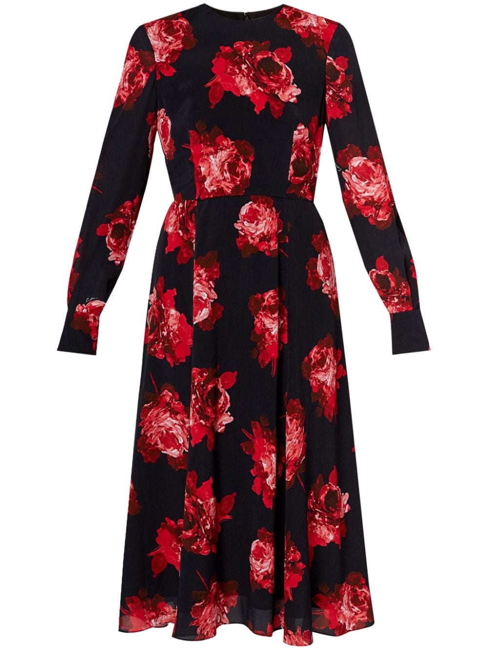 ERDEM floral-print midi dress - Black von ERDEM