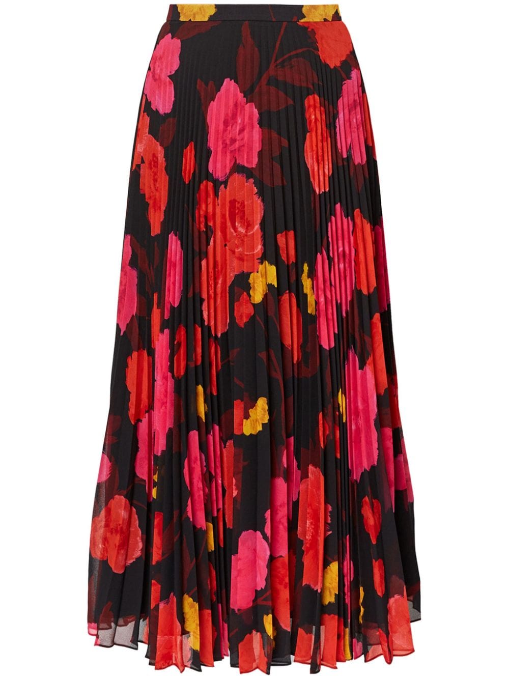 ERDEM floral-print pleated midi skirt - Black von ERDEM