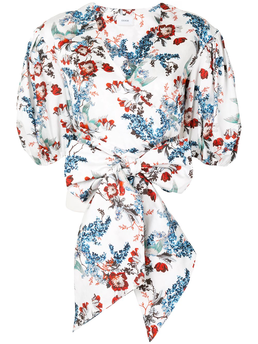 ERDEM floral-print puff sleeve blouse - White von ERDEM