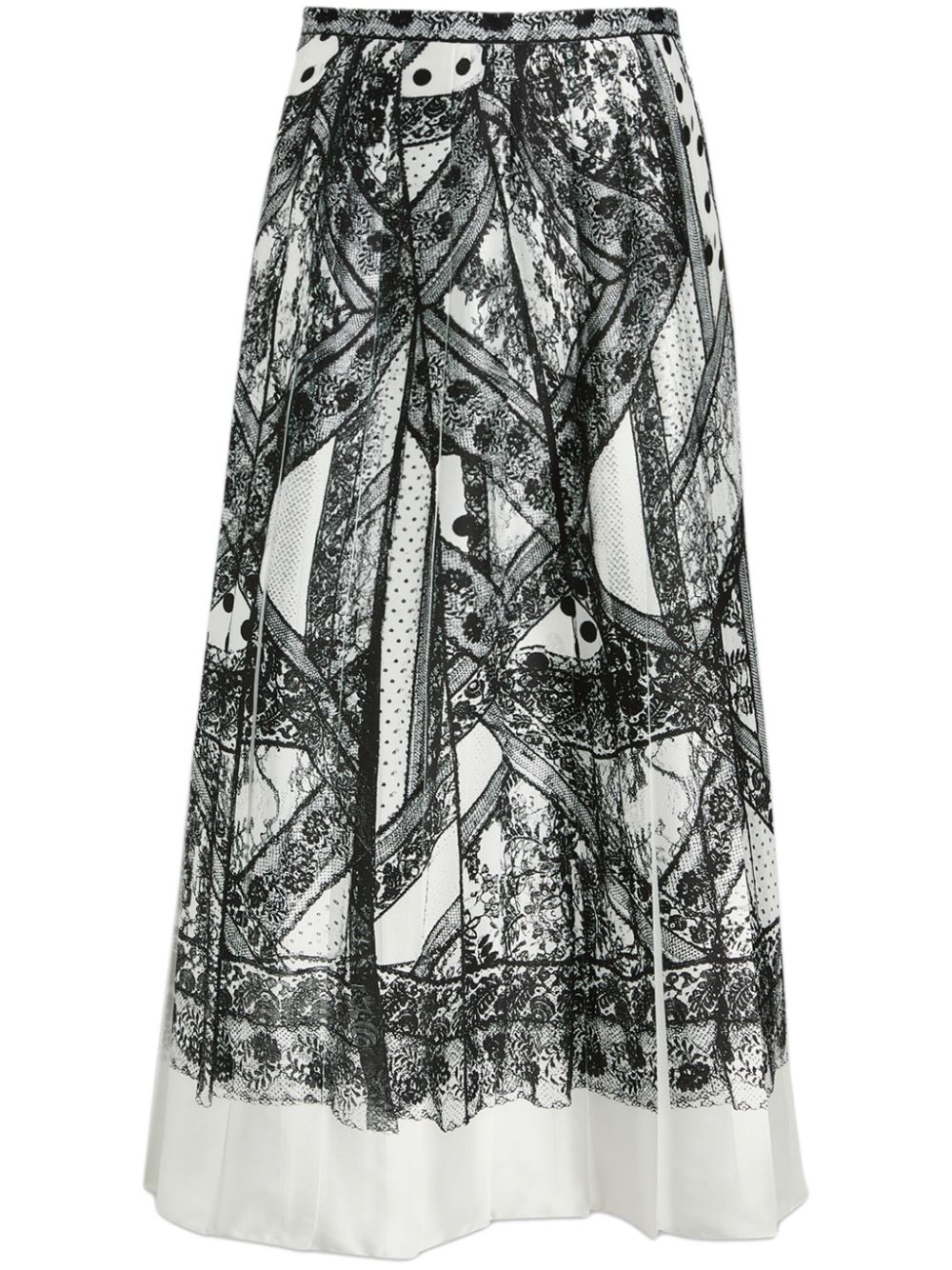 ERDEM lace-print skirt - White von ERDEM