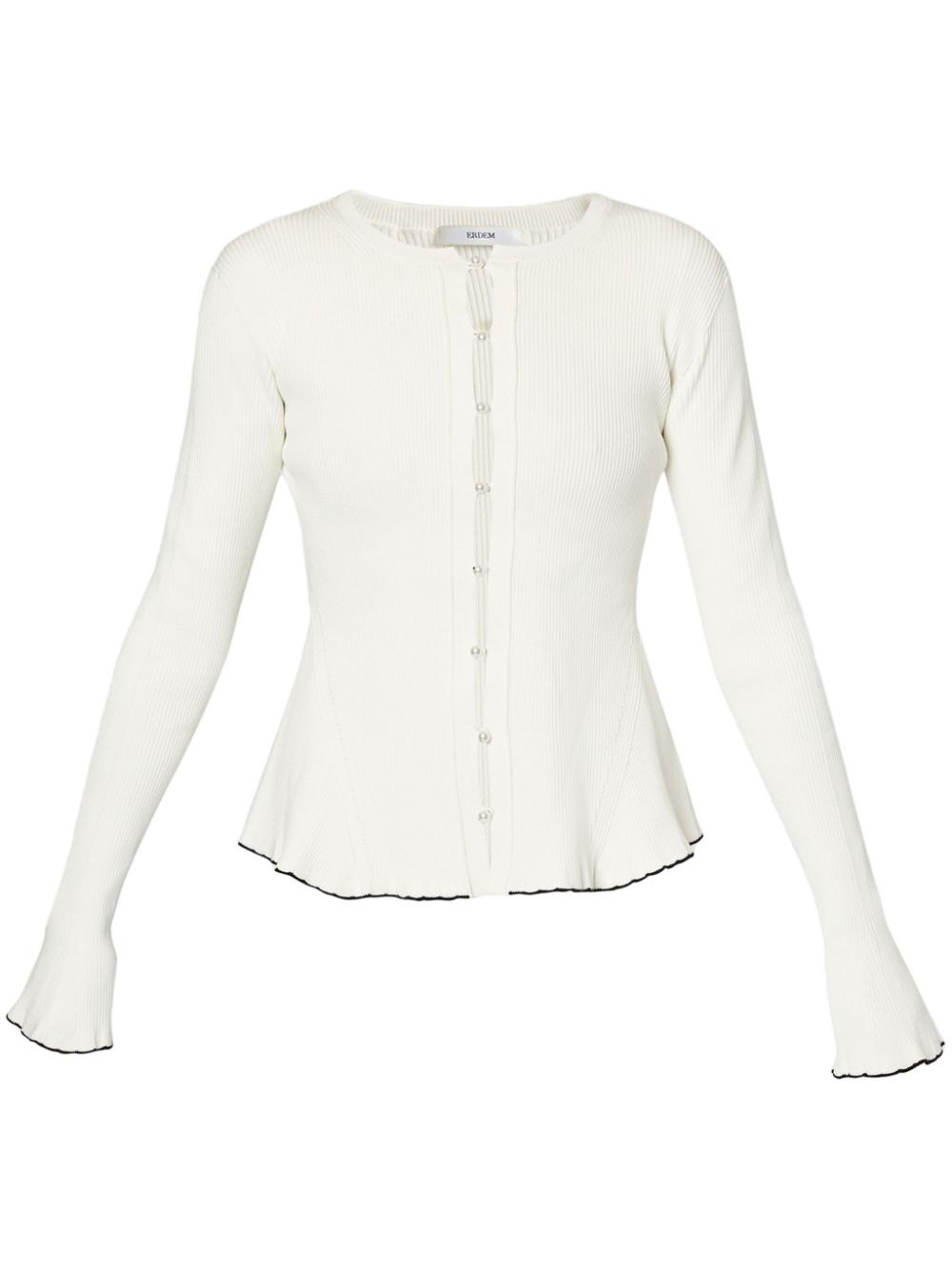 ERDEM ribbed blouse - Neutrals von ERDEM