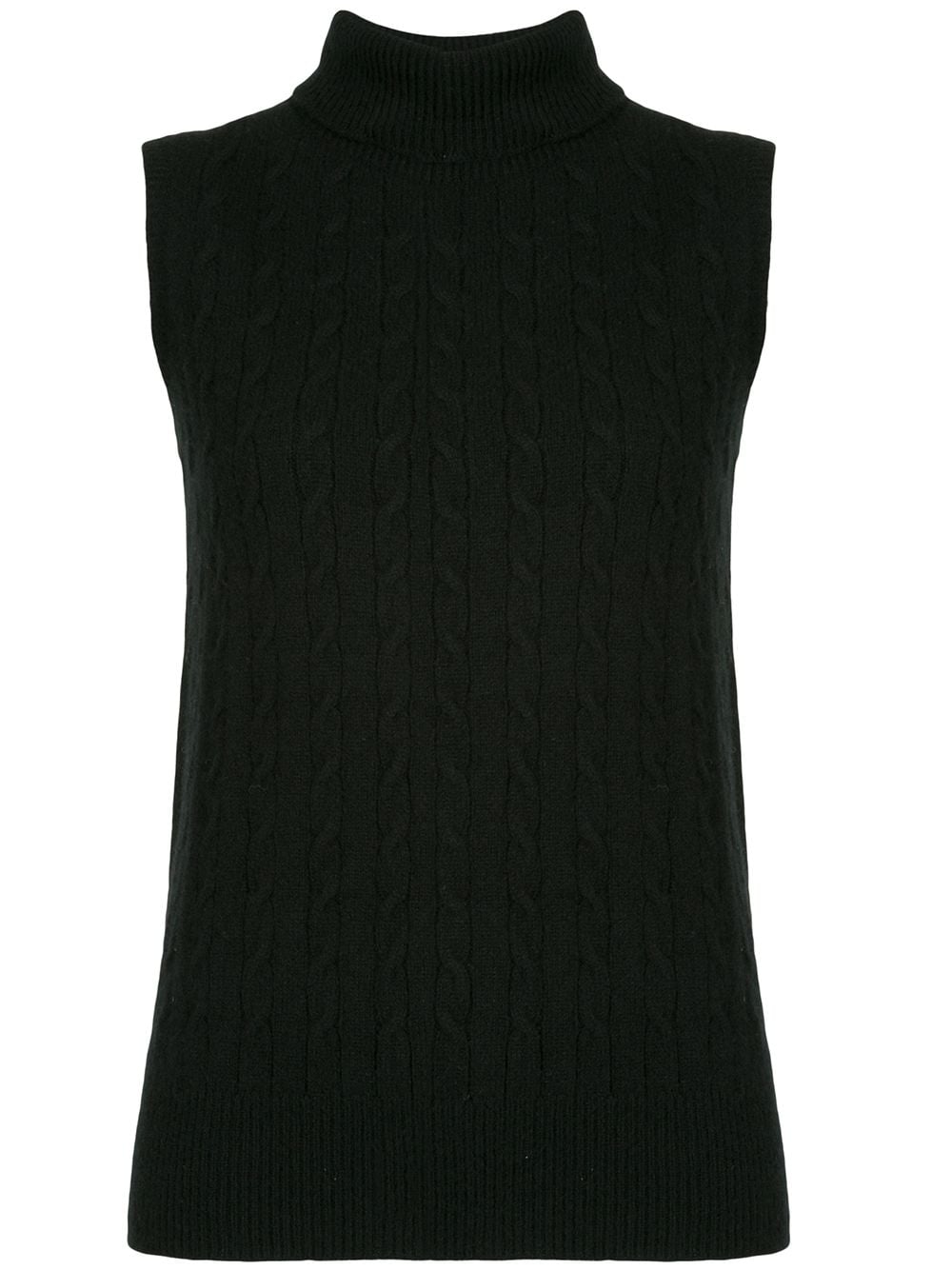 ERDEM roll neck cable knit pullover - Black von ERDEM