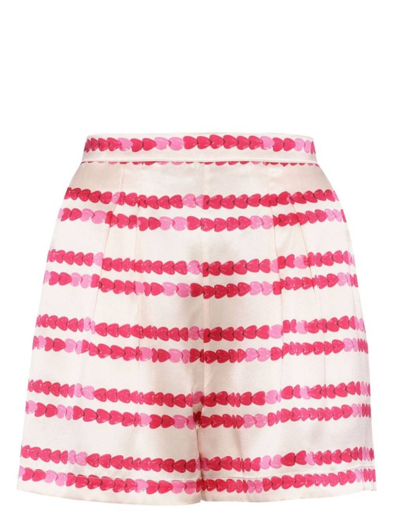 ERES Adorée heart-print silk shorts - Pink von ERES