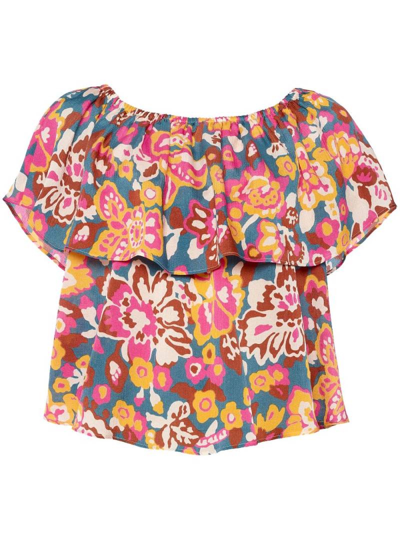 ERES Cardamone floral-print bardot top - Blue von ERES