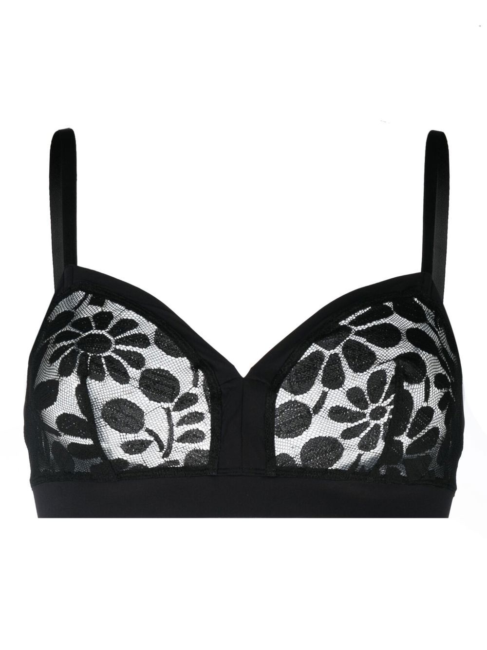 ERES Feminin wireless floral lace bra - Black von ERES