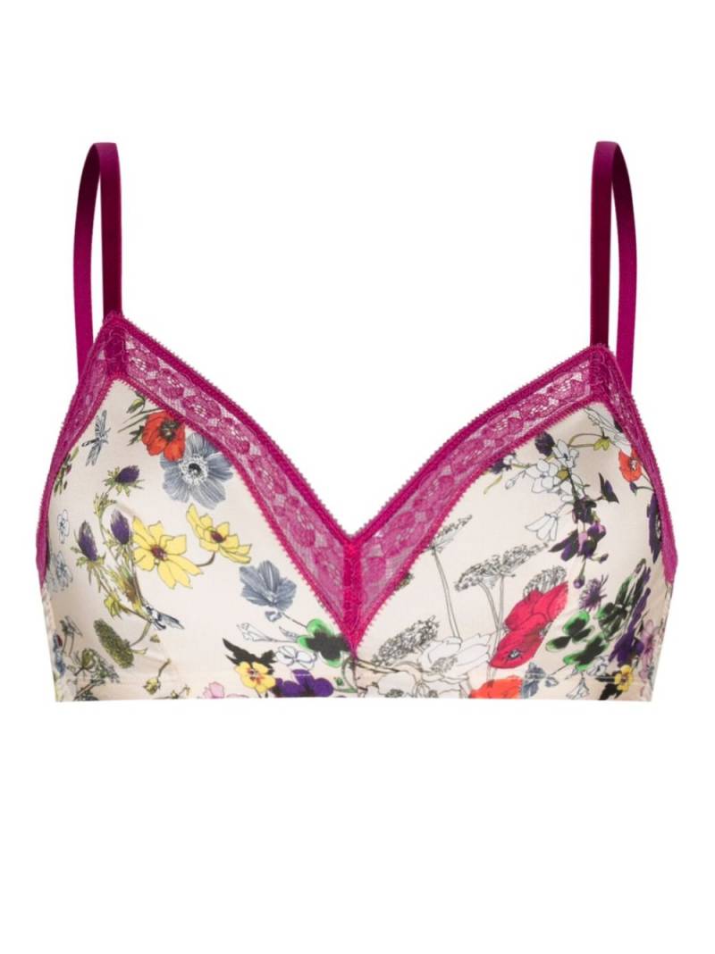 ERES Figuier floral-print triangle bra - Neutrals von ERES