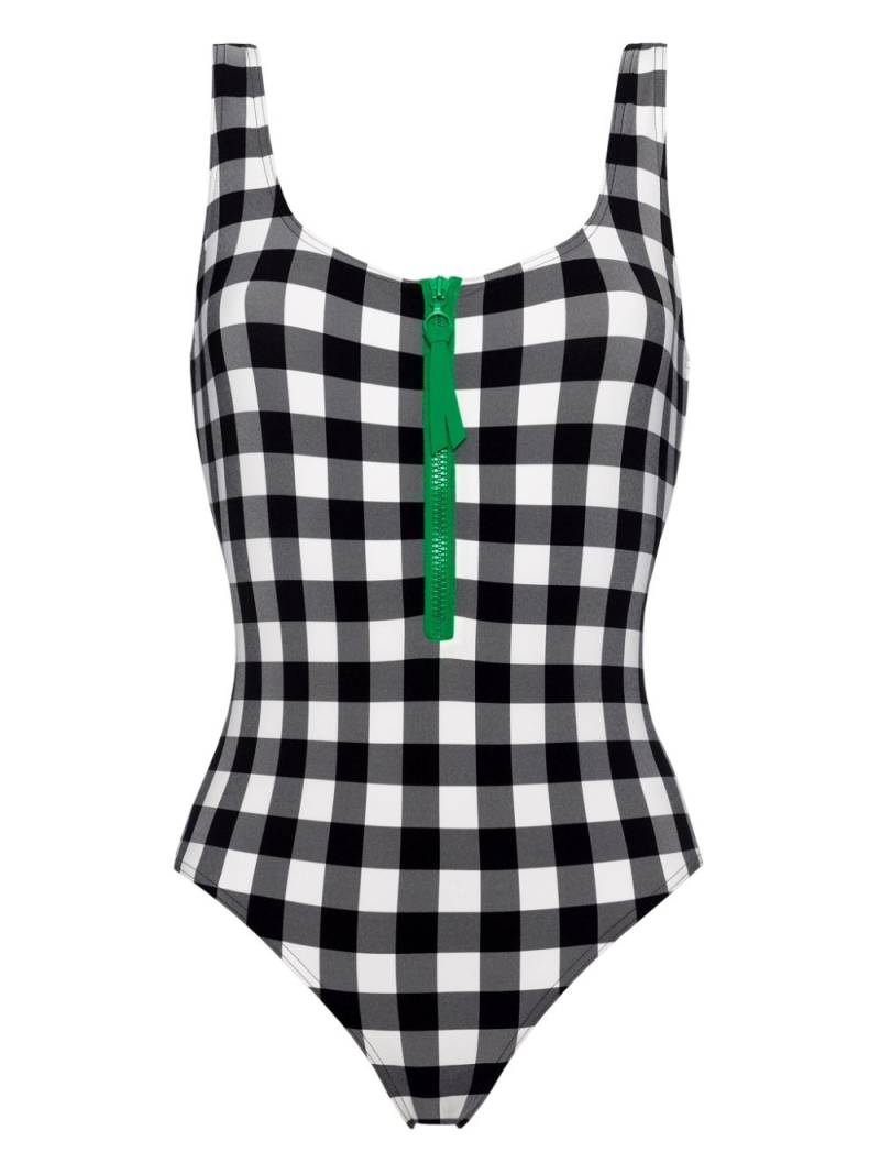 ERES Funny check-print one-piece swimsuit - Black von ERES