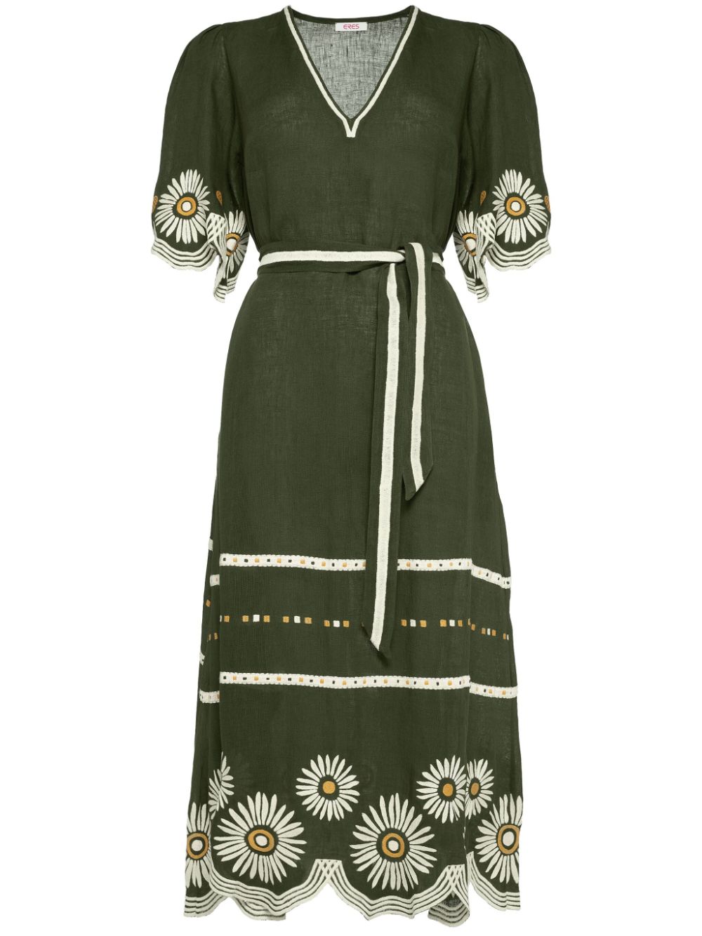 ERES Hortense floral-embroidered linen dress - Green von ERES