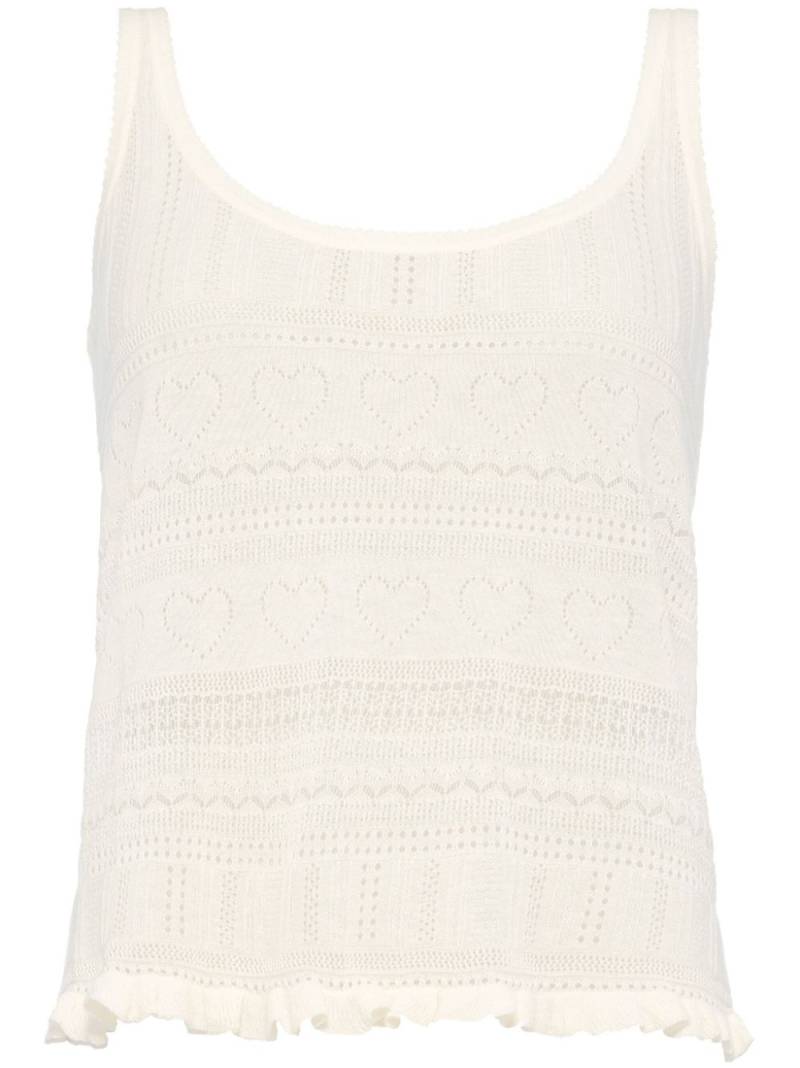 ERES Irène lace cashmere tank top - White von ERES