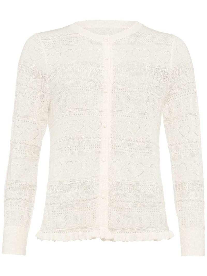 ERES Josette pointelle-knit cashmere cardigan - White von ERES