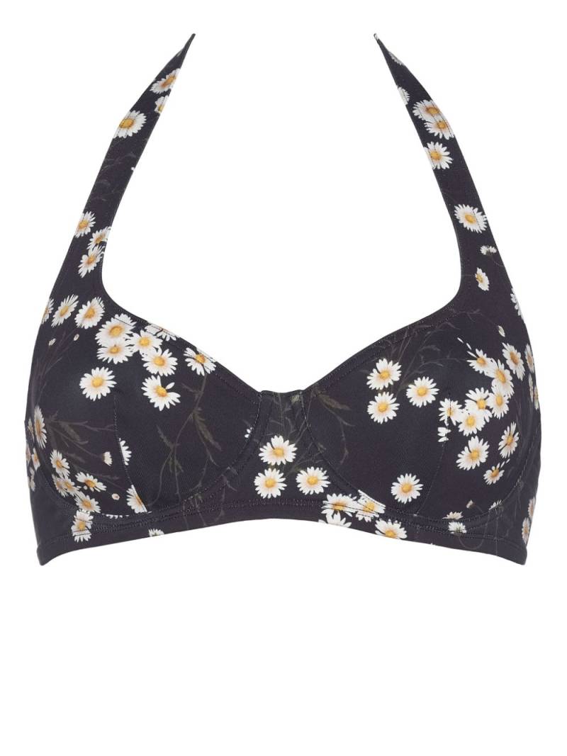 ERES Passionnel floral-print bikini top - Black von ERES