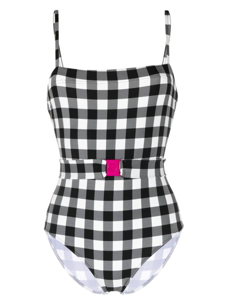 ERES Prisme gingham-print swimsuit - Black von ERES