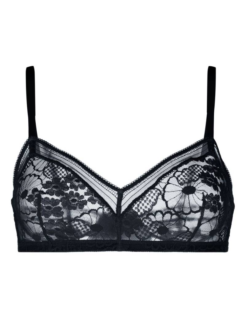 ERES Royal triangle lace bra - Blue von ERES