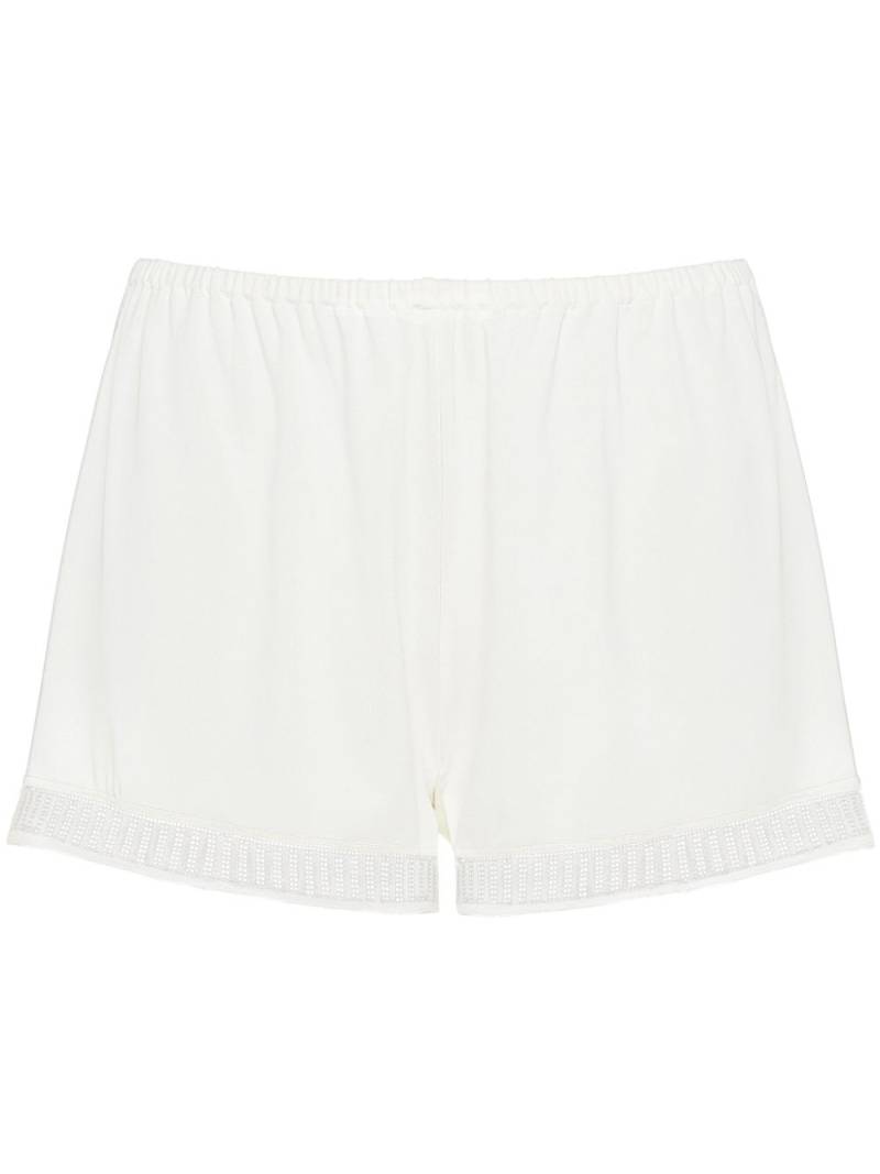 ERES Sylvie Graphic lace-trim shorts - White von ERES