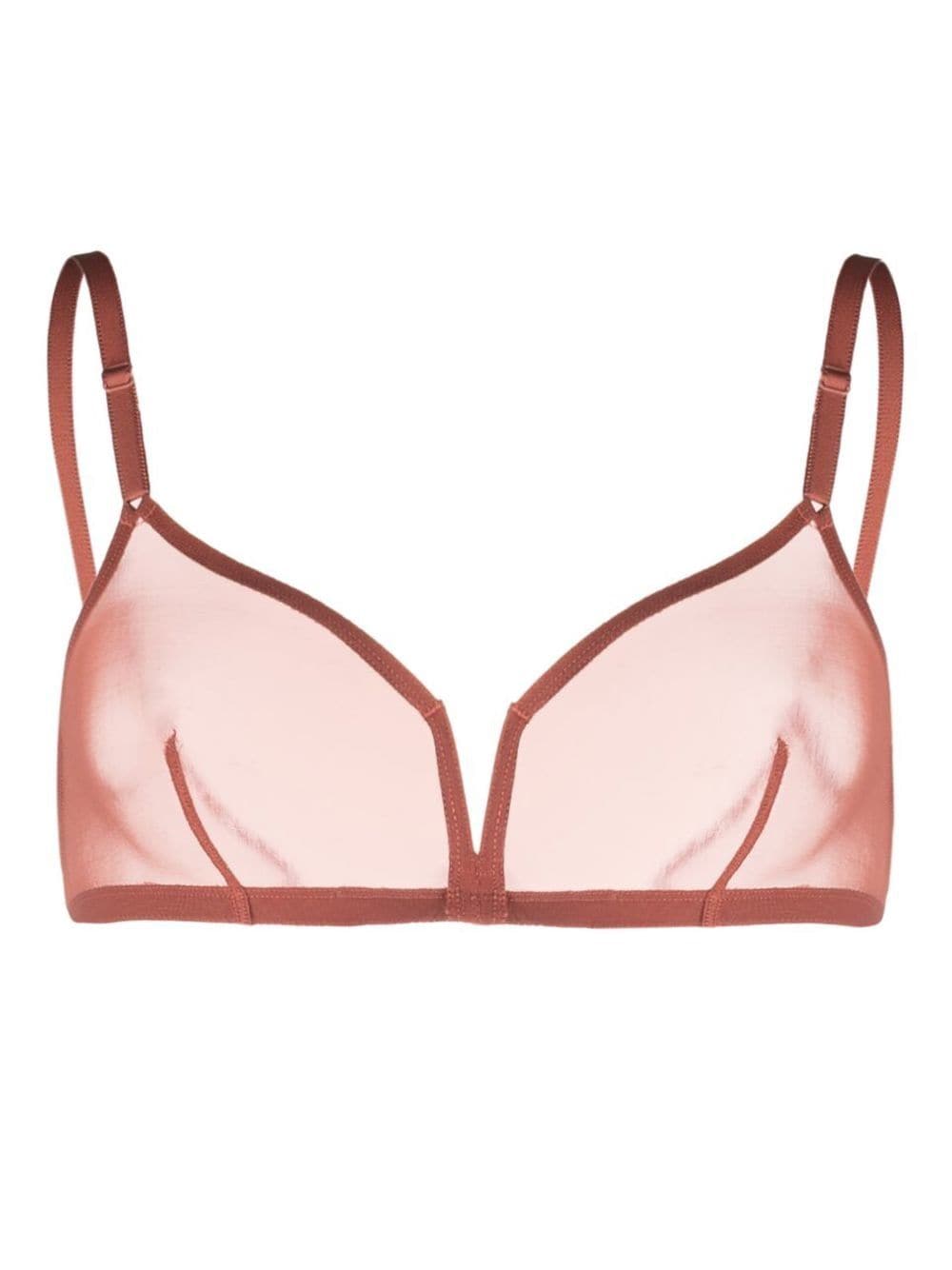 ERES contrasting-trim spaghetti-strap bra - Brown von ERES