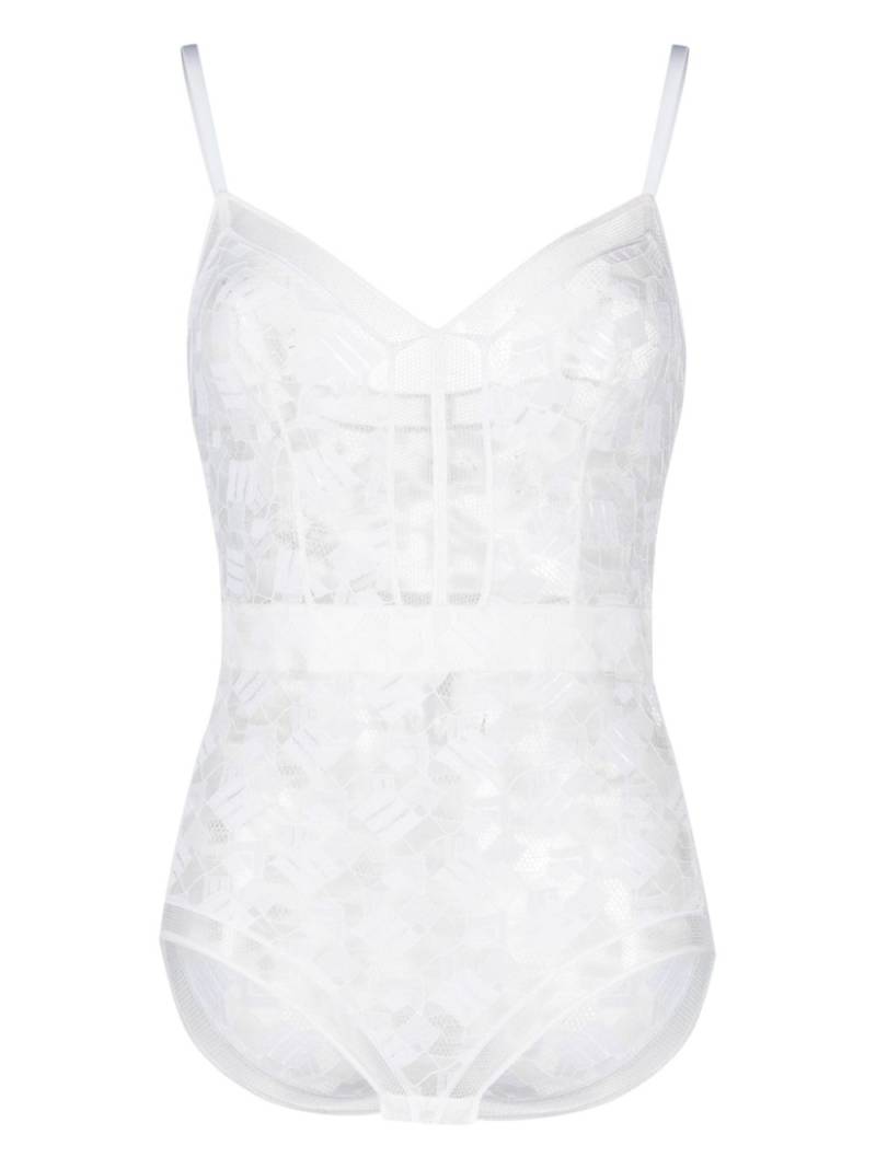 ERES Flocon lace bodysuit - White von ERES