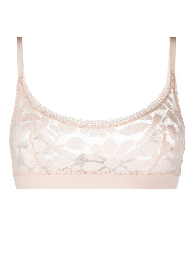 ERES floral-lace crop top bra - Pink von ERES