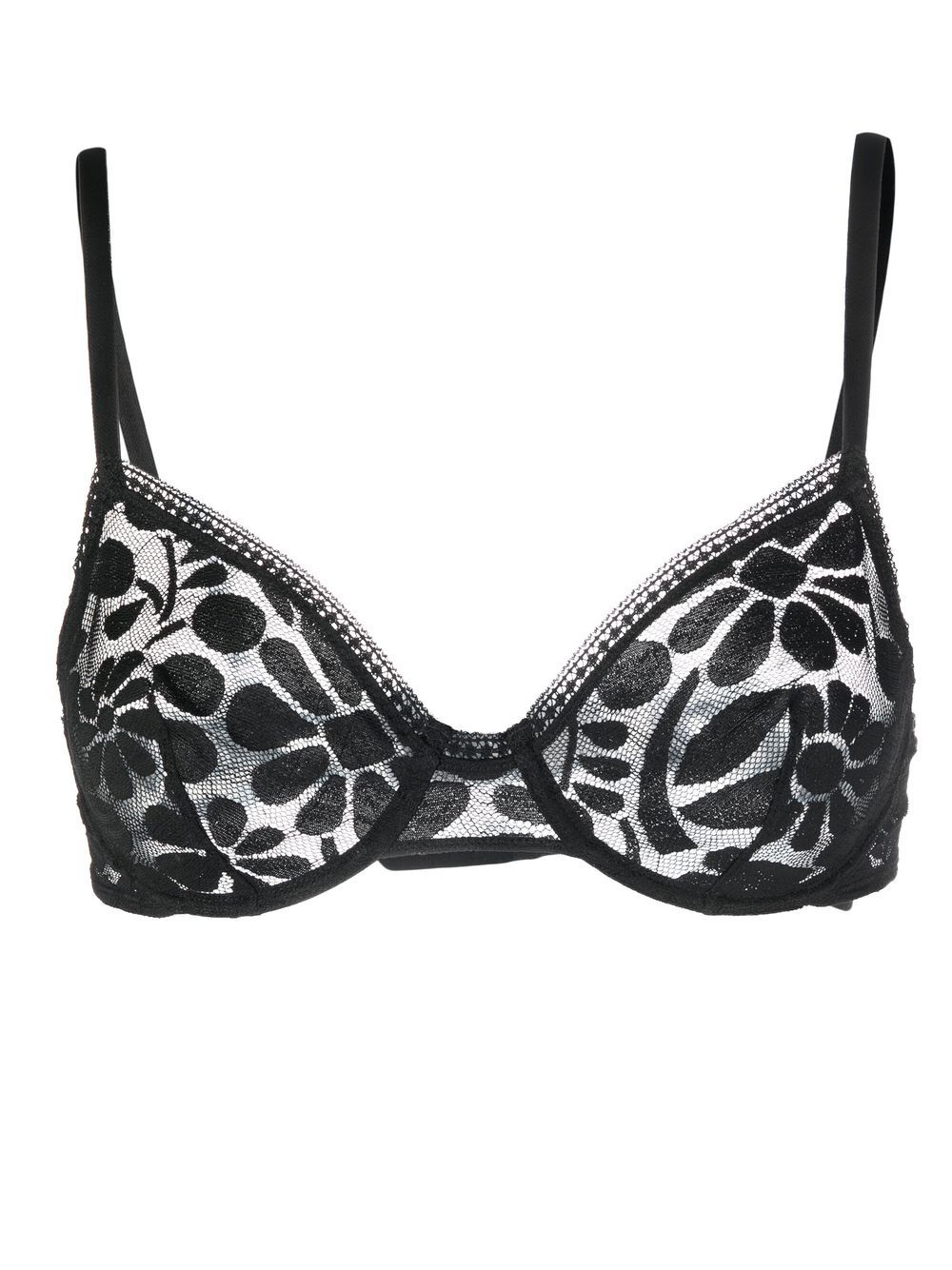 ERES floral-lace detail full-cup bra - Black von ERES