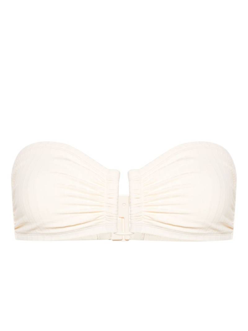 ERES ribbed bandeau bikini top - White von ERES