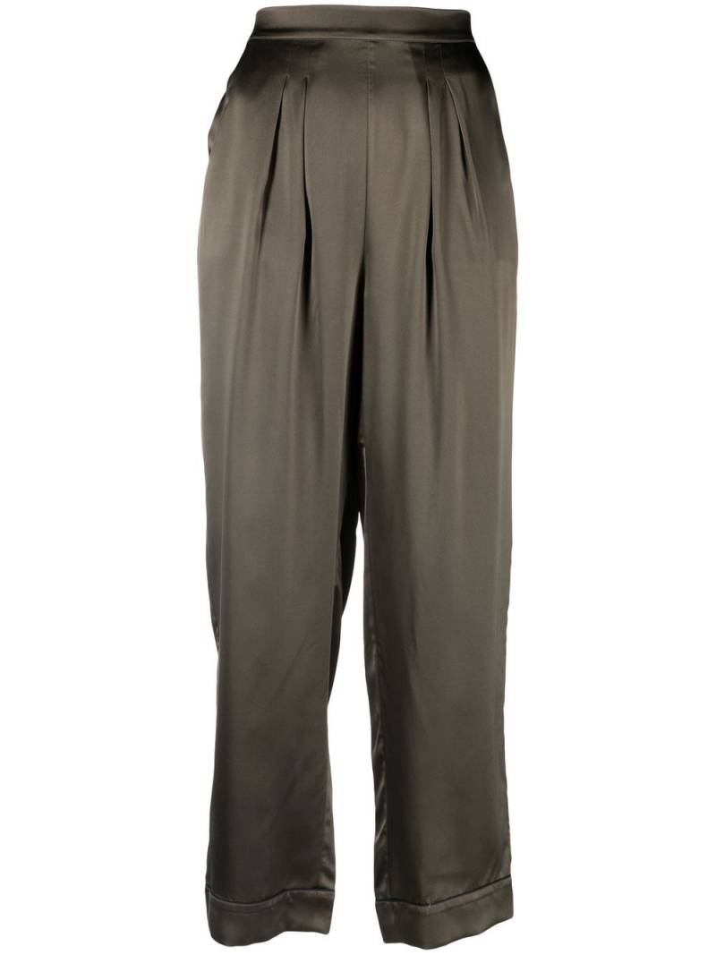 ERES satin-finish loungewear trousers - Green von ERES