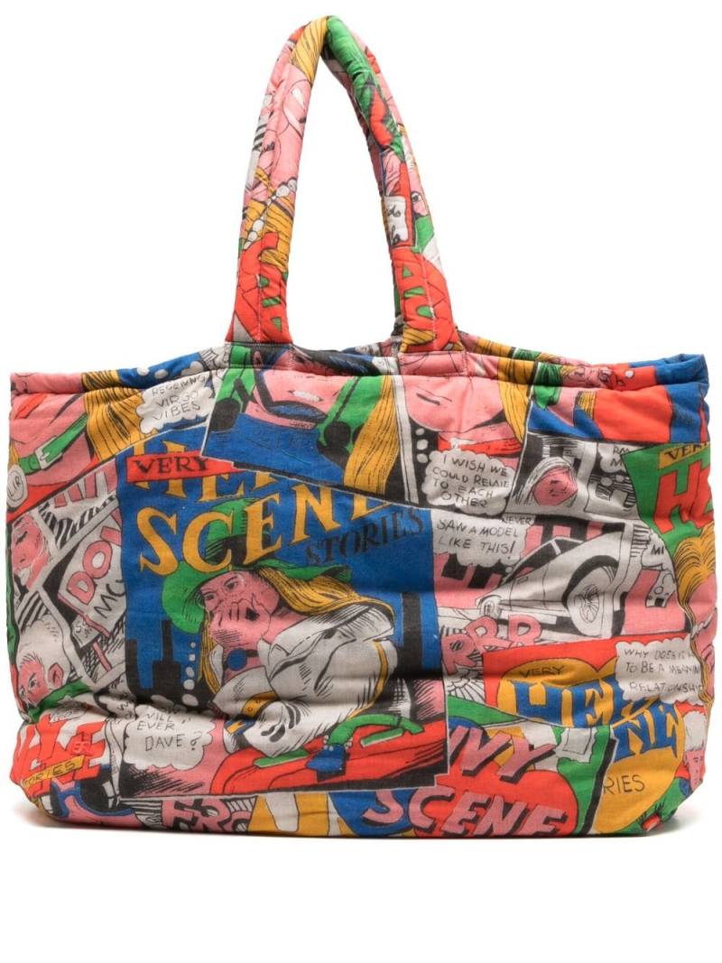 ERL Comics puffer maxi tote bag - Multicolour von ERL