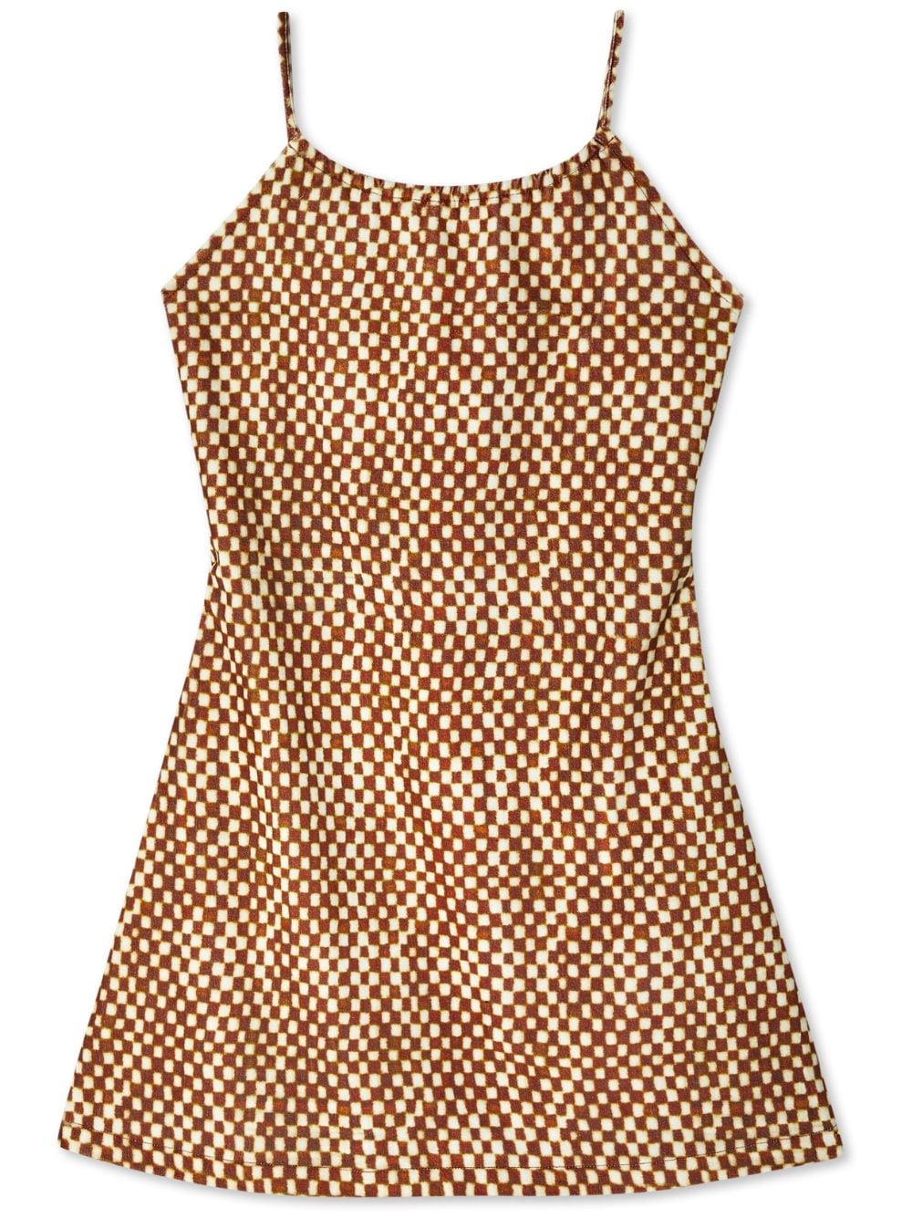 ERL check-print velour minidress - Brown von ERL