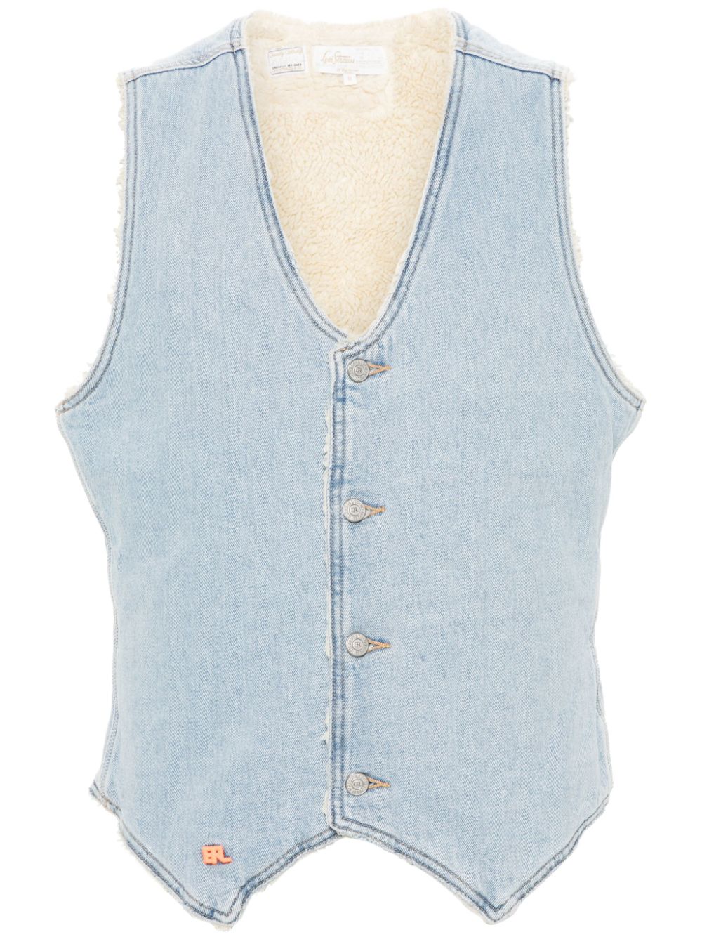 ERL logo-embroidered denim gilet - Blue von ERL