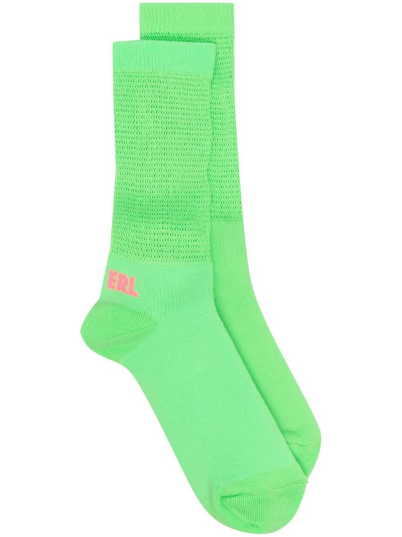 ERL logo-print socks - Green von ERL