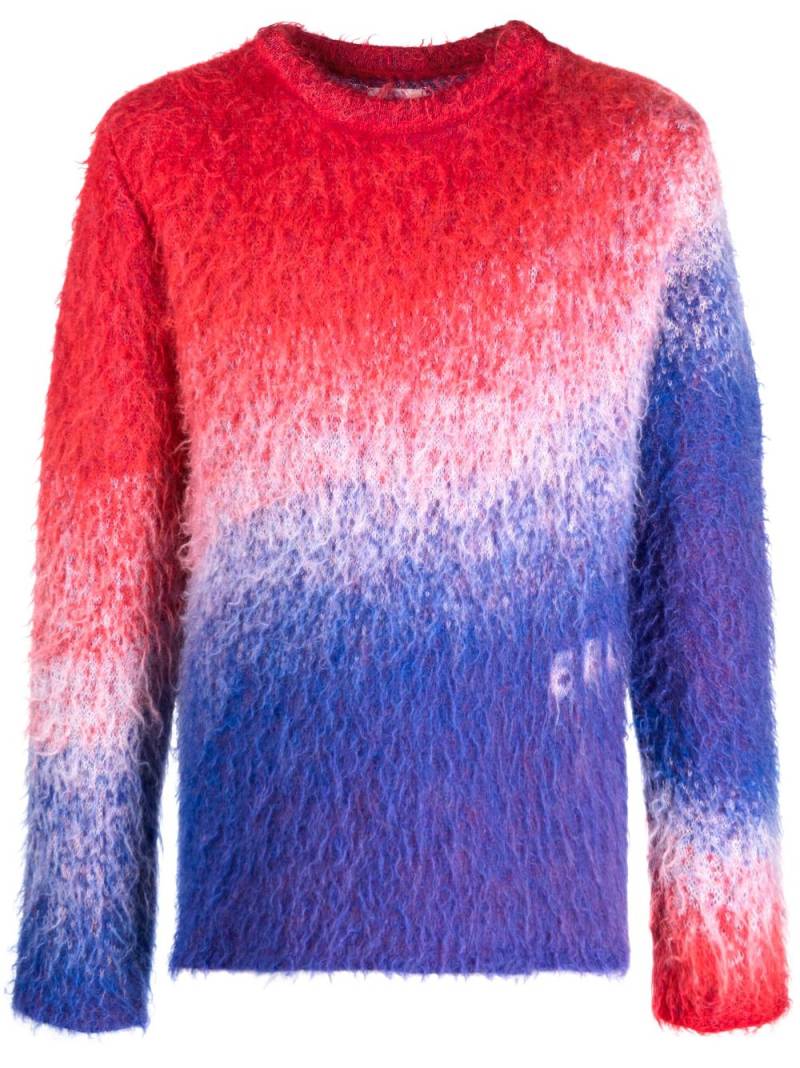 ERL ombré-effect mohair-blend jumper - Blue von ERL