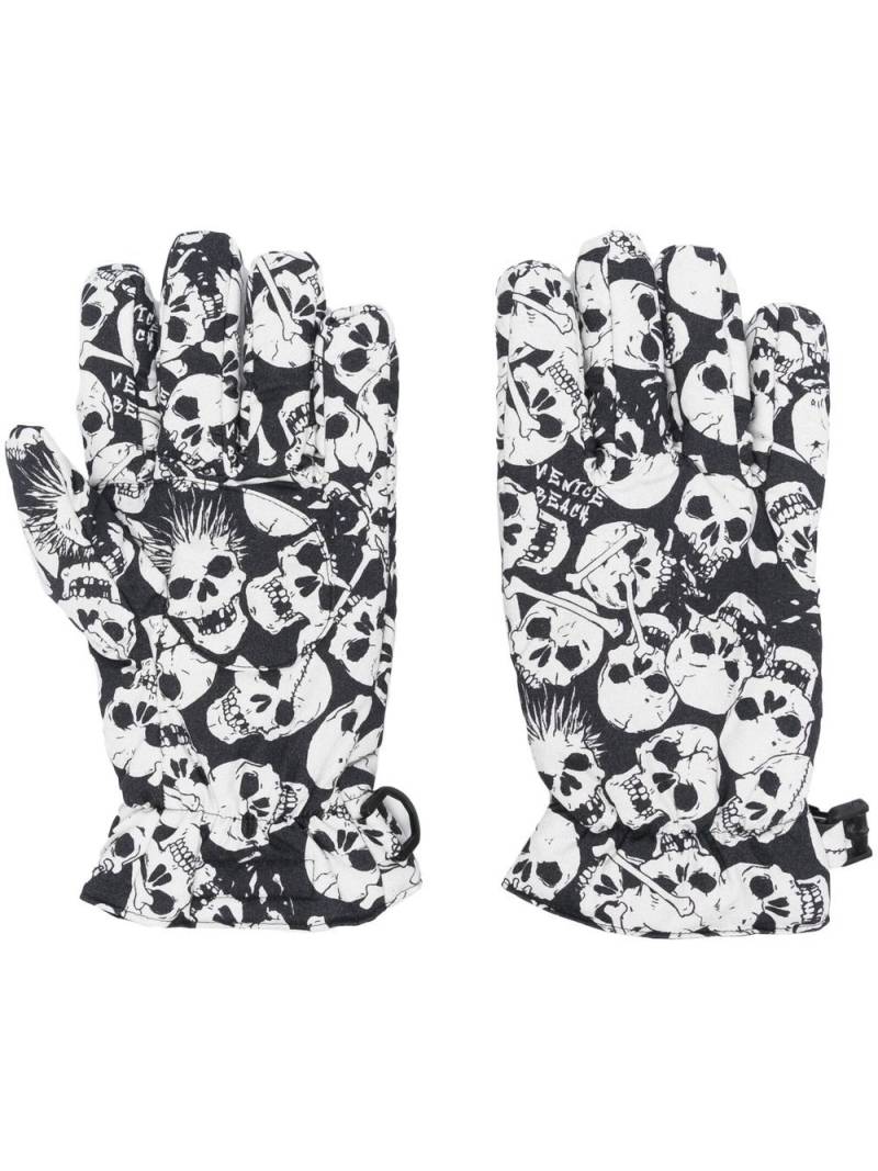 ERL skull-print gloves - Black von ERL