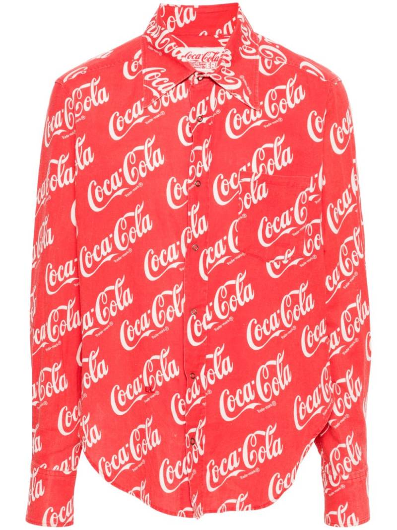 ERL x Coca-Cola print shirt - Red von ERL