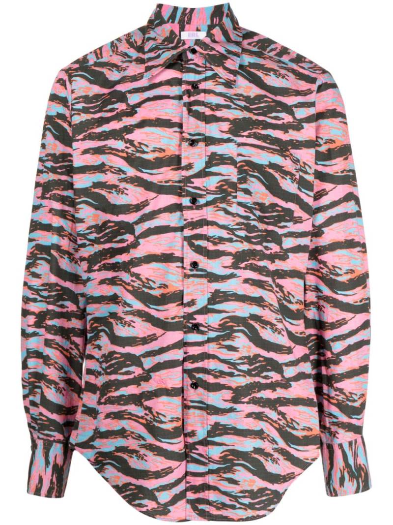 ERL zebra-print cotton shirt - Pink von ERL