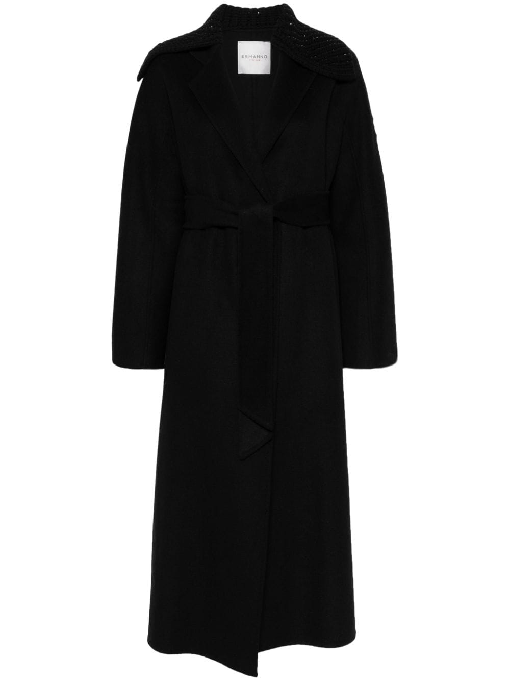 ERMANNO FIRENZE belted coat - Black von ERMANNO FIRENZE