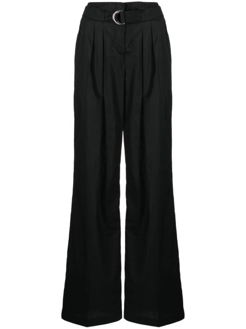 ERMANNO FIRENZE belted high-waist trousers - Black von ERMANNO FIRENZE