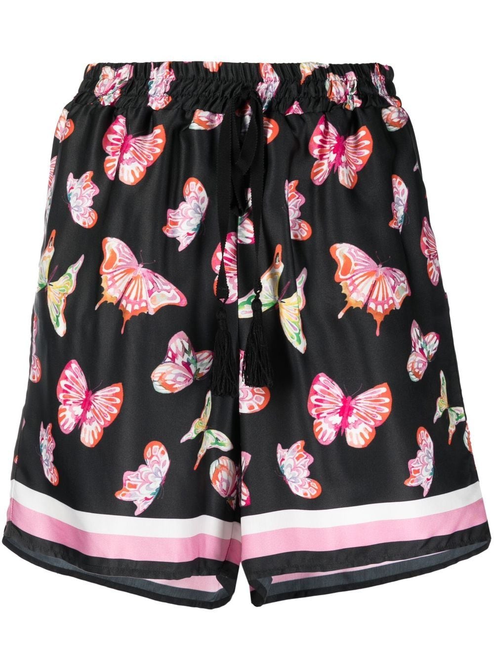 ERMANNO FIRENZE butterfly-print shorts - Black von ERMANNO FIRENZE