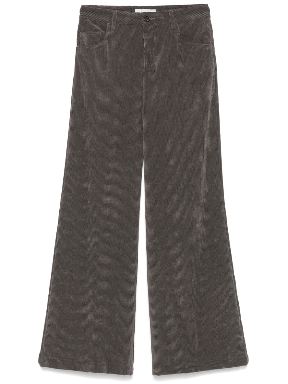 ERMANNO FIRENZE corduroy flared trousers - Grey von ERMANNO FIRENZE