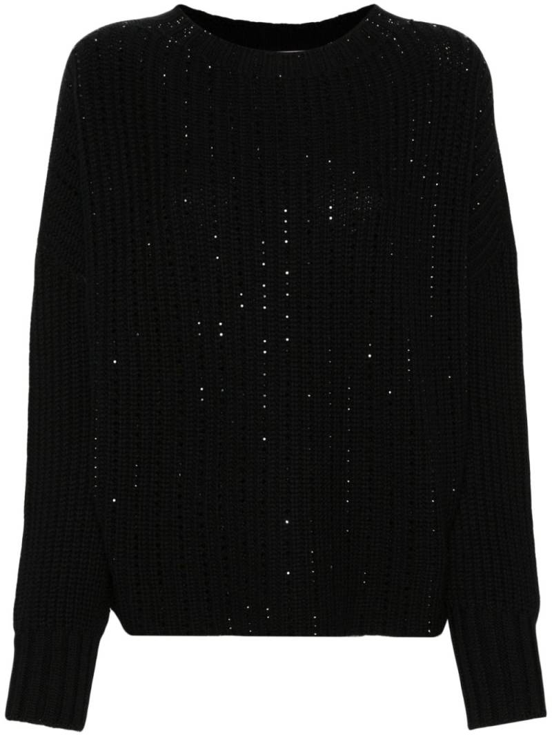 ERMANNO FIRENZE crystal-embellished sweater - Black von ERMANNO FIRENZE