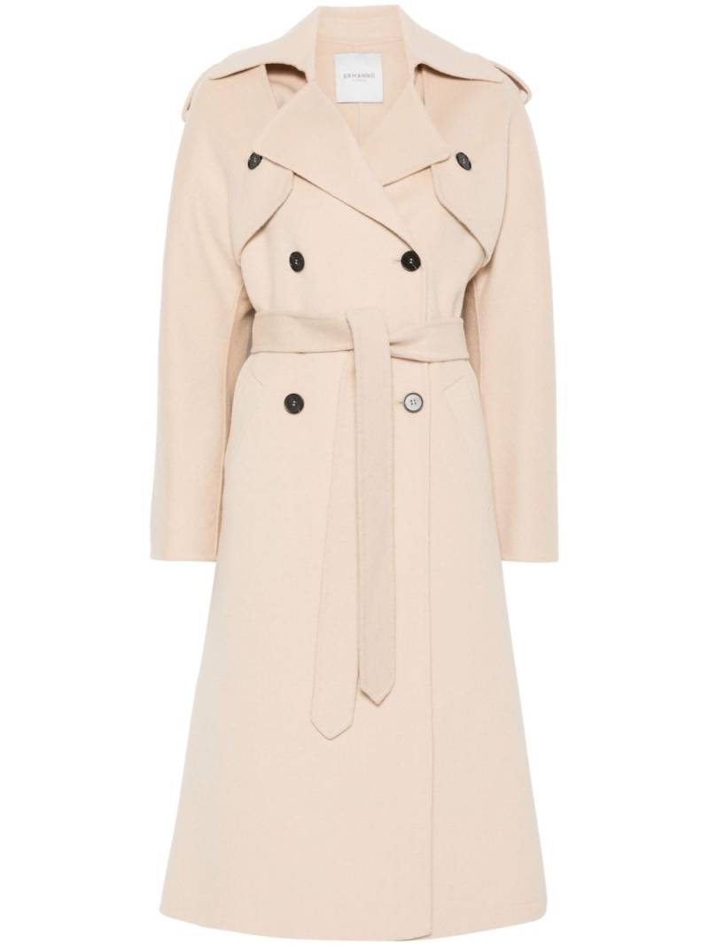 ERMANNO FIRENZE double-breasted trench coat - Neutrals von ERMANNO FIRENZE