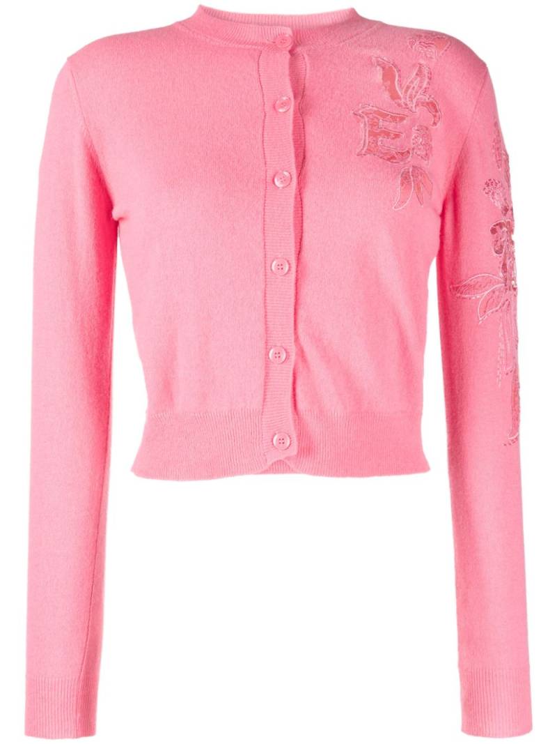 ERMANNO FIRENZE embroidered button-up cardigan - Pink von ERMANNO FIRENZE