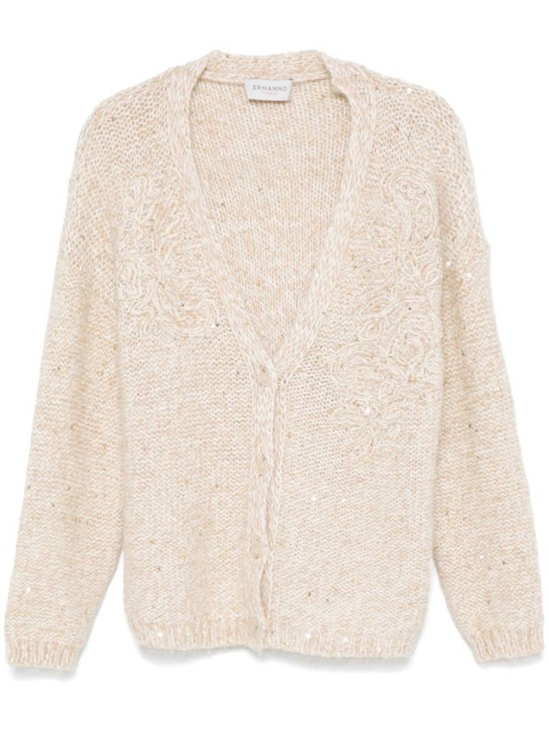 ERMANNO FIRENZE embroidered-motif cardigan - Neutrals von ERMANNO FIRENZE