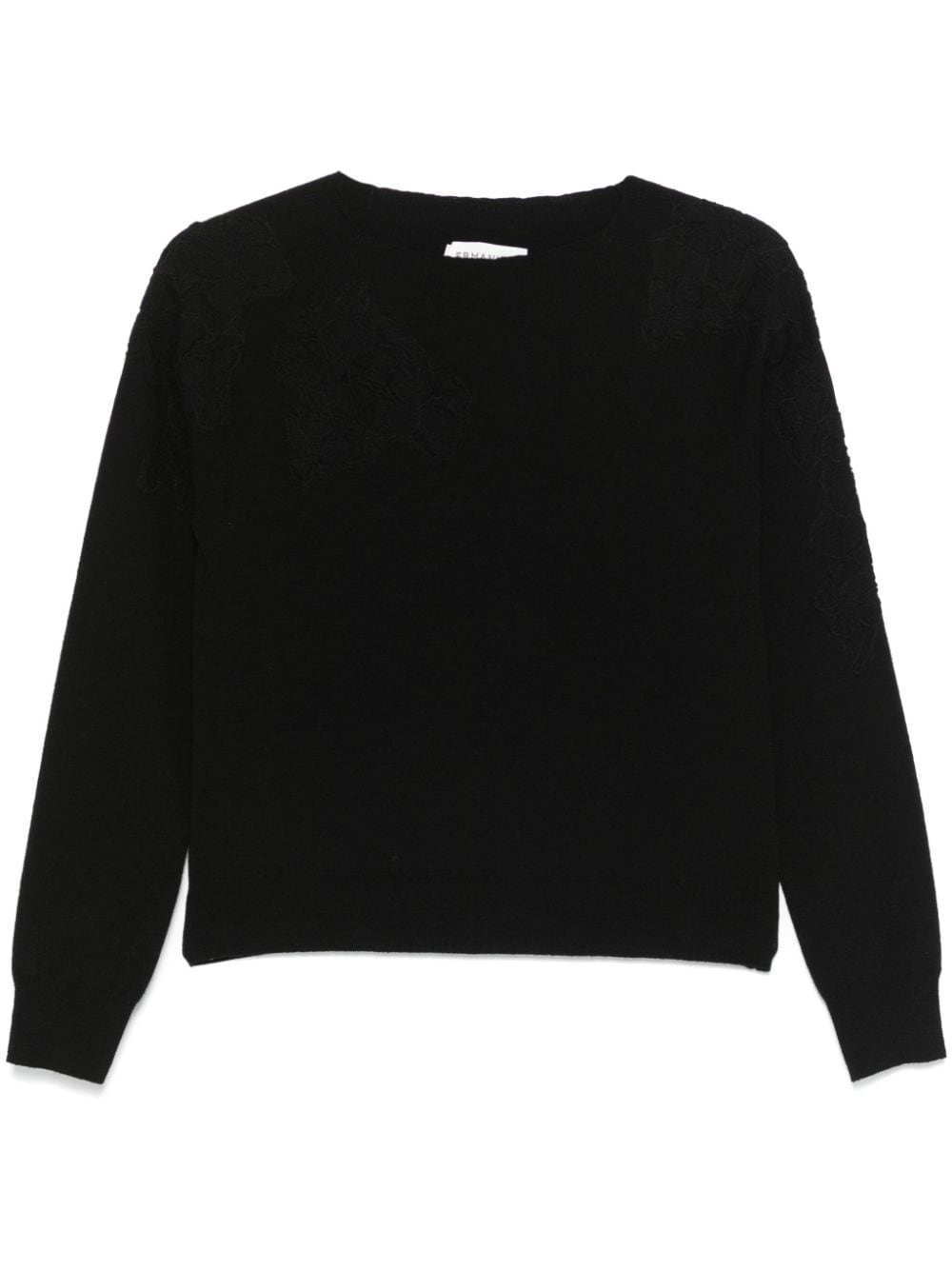 ERMANNO FIRENZE floral-embroidered sweater - Black von ERMANNO FIRENZE