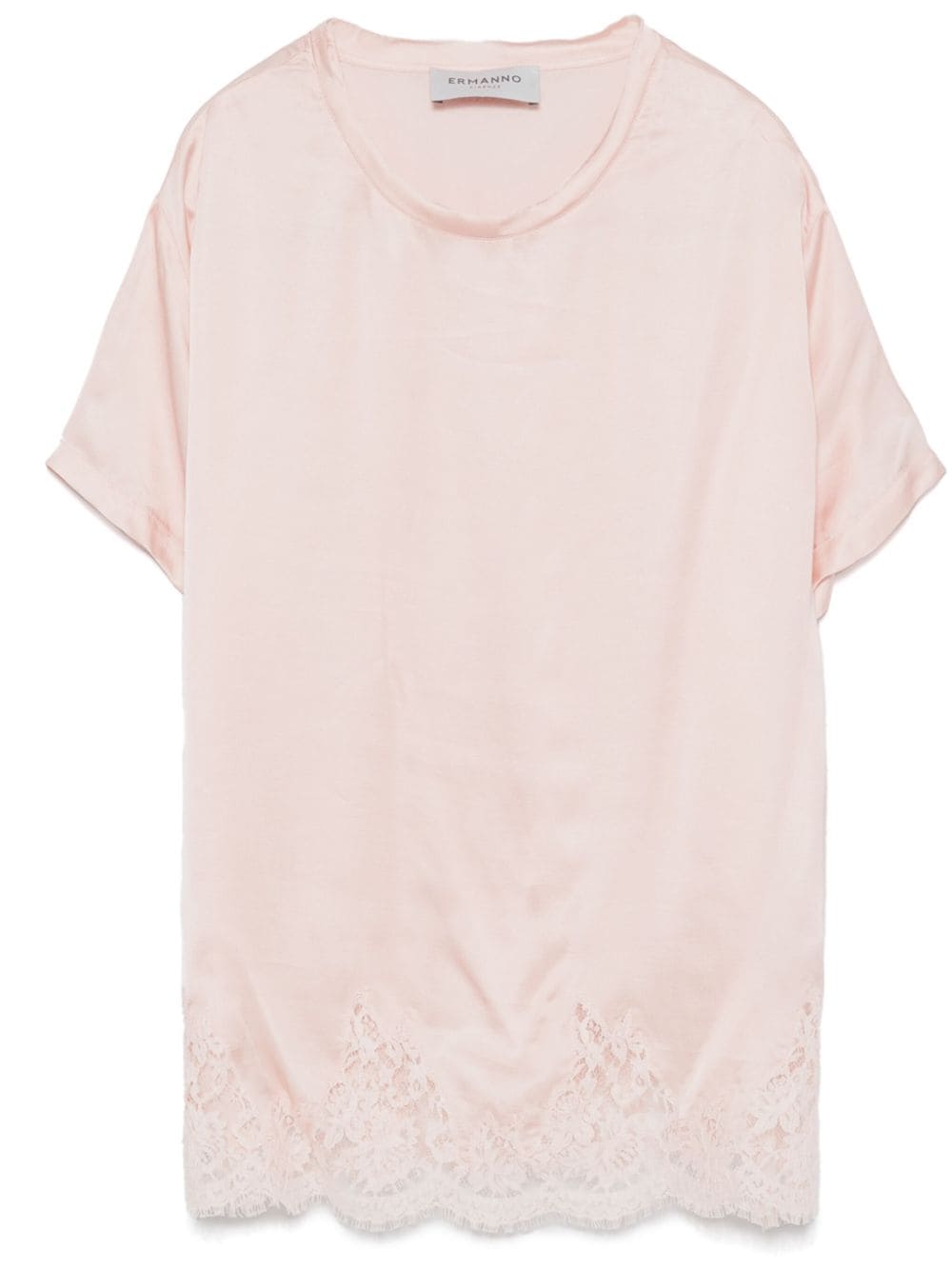 ERMANNO FIRENZE floral-lace T-shirt - Pink von ERMANNO FIRENZE