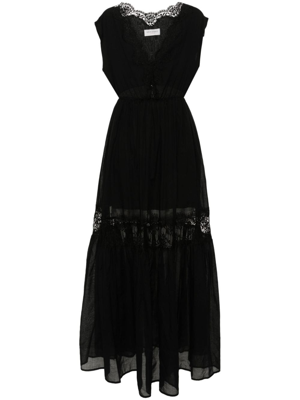 ERMANNO FIRENZE floral-lace maxi dress - Black von ERMANNO FIRENZE