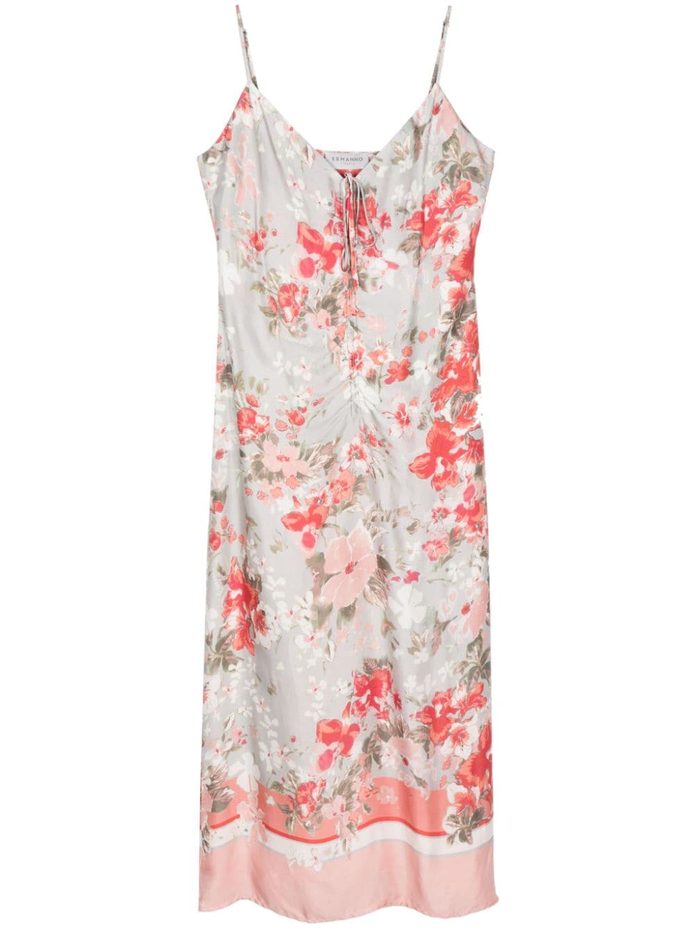 ERMANNO FIRENZE floral-print satin slip dress - Grey von ERMANNO FIRENZE